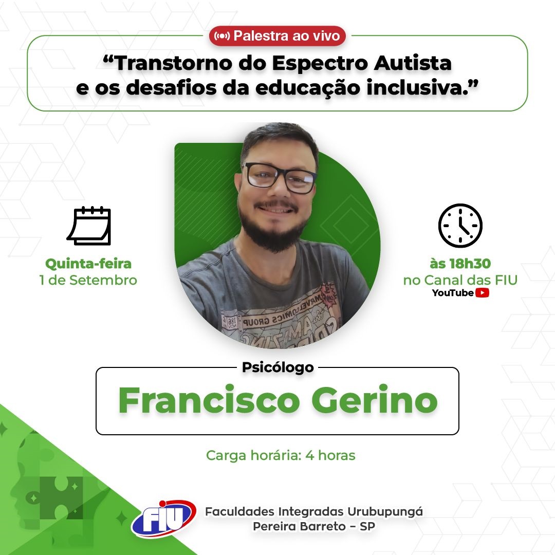 Palestra Transtorno do Espectro Autista e os desafios da educação